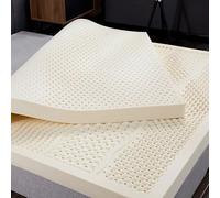 Colchón de látex 100% natural tamaño King (150 x 190 cm). Cuenta con funda NIC incluida. Disponible en tamaños individual, doble, Queen e individual de 1/2/3/4 pulgadas de grosor.