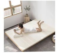 Colchón de látex natural 100 % orgánico, diseño simple, cama de látex relajante para dormitorio, con cubrecolchón de 2,5 cm, 140 x 160 cm, ecológico, cómodo, duerme mejor