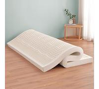 Colchón de látex Natural - Colchón de Masaje Corporal Suave - Firmeza Media, tamaño Queen, cubrecolchón de Espuma viscoelástica, 7,5 cm, 200 x 200 cm