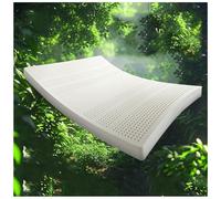 Colchón de látex natural de Tailandia de 10 cm de grosor, cómodo, tamaño individual y matrimonial, con funda de 190 x 200 cm, para soluciones de sueño en el hogar