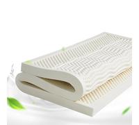 Colchón de látex natural, látex 100% natural, ventilación de poros de panal, suave y cómodo, protector de colchón plegable, cómodo y transpirable, funda extraíble para una fácil limpieza