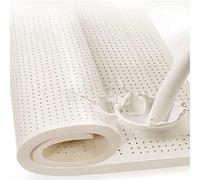 Colchón de látex súper suave, natural, diseño simple, relajante para dormitorio, colchón de látex con cubrecolchón, 7,5 cm de grosor, 7,5 cm, 180 x 200 cm