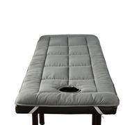 Colchón de mesa de masaje - Cojín grueso antideslizante para salón de belleza con agujero facial gris, 60 x 190 cm, perfecto para spa y terapia de masaje profesional