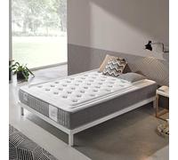 Colchón de muelles ensacados 105x190 cm Platinum - Altura +/- 18 cm - Tecnología Híbrida: Espuma viscoelástica Adaptable - Firmeza Media/Alta - Gran Durabilidad - Descanso Silencioso