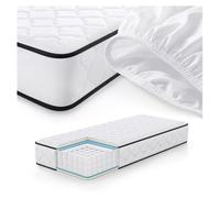 Colchón de muelles ensacados de 7 zonas con cubrecolchón incluido, dureza h3 100x200 cm