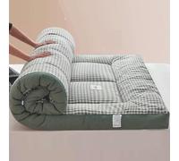 Colchón de Suelo de Terciopelo de Plumas Tridimensional, colchón futón portátil, colchón a Cuadros Plegable, Adecuado para sofá de Camping de Dormitorio