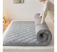 Colchón de suelo japonés extra grueso para adultos, colchón enrollable para invitados, color gris, 150 x 200 cm, solución cómoda y que ahorra espacio