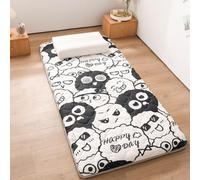 Colchón japonés para dormir en el suelo, colchón de futón japonés, tamaño individual/queen/queen/king, colchón enrollable para camping, colchón de invitados de suelo (negro, 100 x 200 cm)