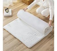 Colchón de suelo plegable japonés doble tapete suave futón grueso cálido almohadilla para dormir delgado transpirable blanco 100 x 200 cm Palabras clave: colchón plegable japonés doble tapete suave