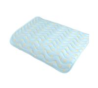 Colchón de Verano para Mascotas Camas Cojín Plegable Lavable Almohadilla refrescante Natural Colchoneta para Perros y Gatos Manta refrescante de Seda Helada Transpirable Azul