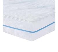 Colchón Firme Medio de Espuma 200x200 cm, 7 Zonas | Espuma viscoelástica adaptable, soporte lumbar, superficie blanca minimalista, limpieza con paño seco