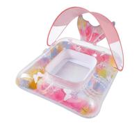 Colchón Flotante Hinchable para Adultos, Reposera de Piscina con Forma de Sirena y Hamaca, Anilla de Natación de PVC con Purpurina para Piscinas, Lagos, Celebraciones en Jardín, Tomar el