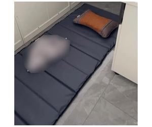 Colchón for cuna, colchoneta portátil ligera for acampar, almohadilla antideslizante suave y cómoda con saco for de campamento, litera RV(10mm thick/gray 195x72cm)