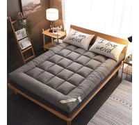 Colchón Futon Japonés 10cm Grueso Acolchado Cuadrícula Transpirable Plegable Enrollable Tatami Antideslizante Suave Cálido Tapete Correas Elásticas Para Dormitorio Hogar Huésped Camping Sofá Cama