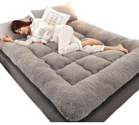 Colchón futón japonés, colchón futón de suelo esponjoso extra grueso, almohadillas para dormir enrollables peludas súper suaves, colchoneta portátil para dormir, colchón para sofá, cama para invitados