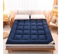 Colchón futón japonés con cojín Tipo Tatami, Espuma viscoelástica de 10 cm de Grosor, Transpirable y antiescaras, Enrollable, para Dormitorio (Negro 19-3911tcx), 120 x 200 cm