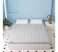 Colchón futón portátil de 5 cm/8 cm, plegable, correas elásticas, transpirable, cómodo, almohadilla de camping, gris, 200 x 220 cm, ideal para viajes en casa y uso al aire libre