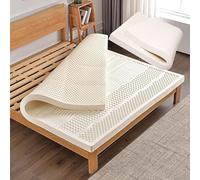 Colchón híbrido de látex natural de 51 x 75 pulgadas, colchón mediano suave con parte superior de algodón, fácil de instalar y cómodo para una buena noche de sueño