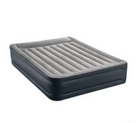 Colchón Hinchable Doble Fiber-Tech Dura-Beam Plus, 152x203x42 Cm, Azul Marino y Gris