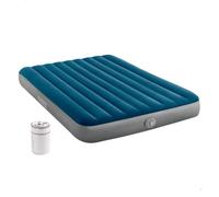 Intex Colchón hinchable doble Dura-Beam Standard Prestige Single-High, 152x203x25 cm, Fiber-Tech, Bomba aire incluida, Inflado, Desinflado, Cama matrimonio, Colchones inflables (64189)