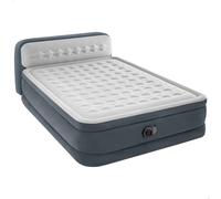 Colchón Hinchable Doble Intex Ultra Plush Cabecero Integrado, 152x236x46 Cm, Gris
