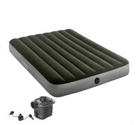 Colchón Hinchable Doble Prestige Downy con Hinchador Eléctrico 25W, 137x191x25 Cm, Gris