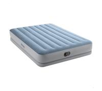 Intex 64159 Colchón Hinchable Doble, con Bomba IEléctrica USB Integrada, se Infla en Aproximadamente de 4 Minutos, Peso Máximo 272 kg, Material Flocado más PVC Laminado, 152 x 203 x 36 cm