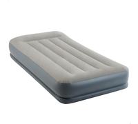 Colchón Hinchable Individual Intex Dura-Beam Estándar, Almohada Integrada, 99x191x30 Cm, Gris