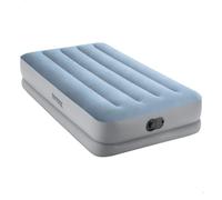 Intex 64157 Colchón Hinchable Individual, con Bomba Eléctrica USB Integrada, se Infla en Aproximadamente de 4 Minutos, Peso Máximo 136 kg, Material Flocado más PVC Laminado, 99 x 191 x 36 cm