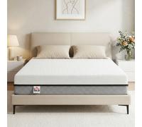 Colchón HOMCOM 140x200 cm, H3 de firmeza media, 20 cm de grosor; colchón ergonómico y transpirable de espuma viscoelástica con gel, con funda extraíble y lavable; certificado por Öko-Tex y CertiPUR. 1