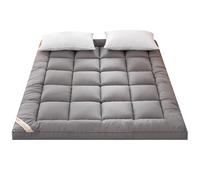 Colchón Individual, Colchones Doble, Colchon de Tela Cepillada, Colchon de Relleno de Plumas 3D, Colchón de Descanso Multifuncional, Transpirable Confortable, para Dormitorio (Gris, 90*200cm)