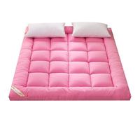 Colchón Individual, Colchones Doble, Colchon de Tela Cepillada, Colchon de Relleno de Plumas 3D, Colchón de Descanso Multifuncional, Transpirable Confortable, para Dormitorio (Rosa, 100*200cm)