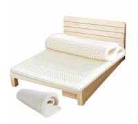 Colchón individual de látex 100 % natural de 59 x 75 pulgadas, sueño fresco y de apoyo, respetuoso con el medio ambiente, cojín B, colchón de goma hipoalergénico
