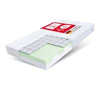 Colchón Infantil de Espuma FDM Paulo, 80 x 160 cm, Grado de firmeza H3, 9 Zonas, Altura 16 cm, alforfón, Apto para alérgicos, Certificado Öko-Tex, Espuma de Poliuretano Blanca