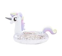 Colchón inflable de unicornio con purpurina piscina flotador natación balsa playa piscina juguete natación flotador para niños y adultos