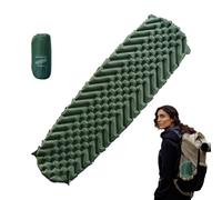 Colchón inflable, lecho de aire individual, alfombrilla para dormir con almohada, campamento inflataable Mattrress | al aire libre soplan esteras de juego de mangas | Cómodas almohadillas de sce