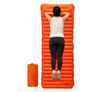 Colchón inflable ligero con almohada | Colchoneta para dormir de camping con bomba de pie integrada para coche, camión, caravana, tienda de campaña al aire libre