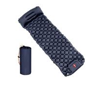 Colchón inflable para acampar al aire libre, almohadilla de dormir con almohadas, peso ligero, tapete de viaje plegable con almohadas