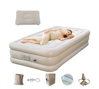 Colchón inflable para acampar, colchones de aire de camping para - Cama de campamento doble engrosada Colchón de autoaprendizaje - Cojín para con bomba incorporada Alfombra de aire de lujo para