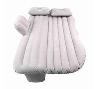 Colchón inflable para asiento trasero de coche, material de PVC suave con bomba eléctrica para viajes, camping, aventuras, negro, plateado y gris (gris plateado)