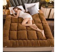 Colchón japonés de suelo, futón grueso de invierno, cama de invitados plegable portátil, cómodo, tamaño 200 x 220 cm, ideal para el hogar y viajes, color A