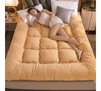 Colchón japonés de suelo, futón grueso de invierno, cama de invitados portátil plegable, cómoda colchoneta para dormir, ideal para el hogar y viajes (color: A, tamaño: 200 x 220 cm)