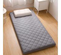 Colchón japonés para dormir en el suelo, colchón de futón para cama individual/individual/queen/king, colchón enrollable para camping, colchón de invitados de suelo (gris, 90 x 190 cm)