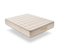 Colchón luxury 140x190 cm - multicapa hr - blue latex - muy grueso 25 cm, gel memory foam, 7 zonas de confort, confortable - colección hostelería