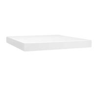 Colchón Muelles Ensacados Firmeza Media Cuero Sintético Blanco 180x200x20 | Muelle individual, espuma confort, superficie lisa, limpieza fácil, soporte espalda y abdomen