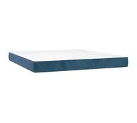 Colchón Muelles Ensacados Firmeza Media Terciopelo Azul Oscuro 180x200x20 | Soporte de dureza media, espuma confortable, muelle individual, tela lujosa, descanso reparador
