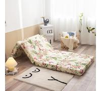 Colchón Plegable de 3"/4" de Grosor, de Espuma de Alta Densidad, Individual/Doble/matrimonial/King, Cama de Invitados, Esterilla para Viajes, caravanas, Camping, Yoga y Tatami (Naranja, 71"x79"x3")