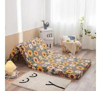 Colchón Plegable de 3"/4" de Grosor, de Espuma de Alta Densidad, Individual/Doble/matrimonial/King Size, Cama de Invitados, Esterilla para Viajes, caravanas, Camping, Yoga y Tatami (Morado, 59"x79"x4