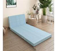 Colchón plegable de espuma gruesa portátil, cama de invitados, colchón de suelo para uso en la oficina, funda extraíble, diseño de ahorro de espacio, solución cómoda para dormir