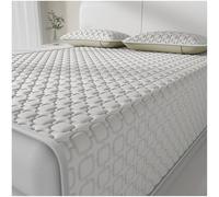 Colchón Plegable de Látex con Efecto Refrescante Juego de Cama de 3 Piezas con Funda de Almohada Lavable a Máquina Sin Arrugas Cubrecolchón Helada para Verano(Gray 1,150*200cm+2 pillowcases)